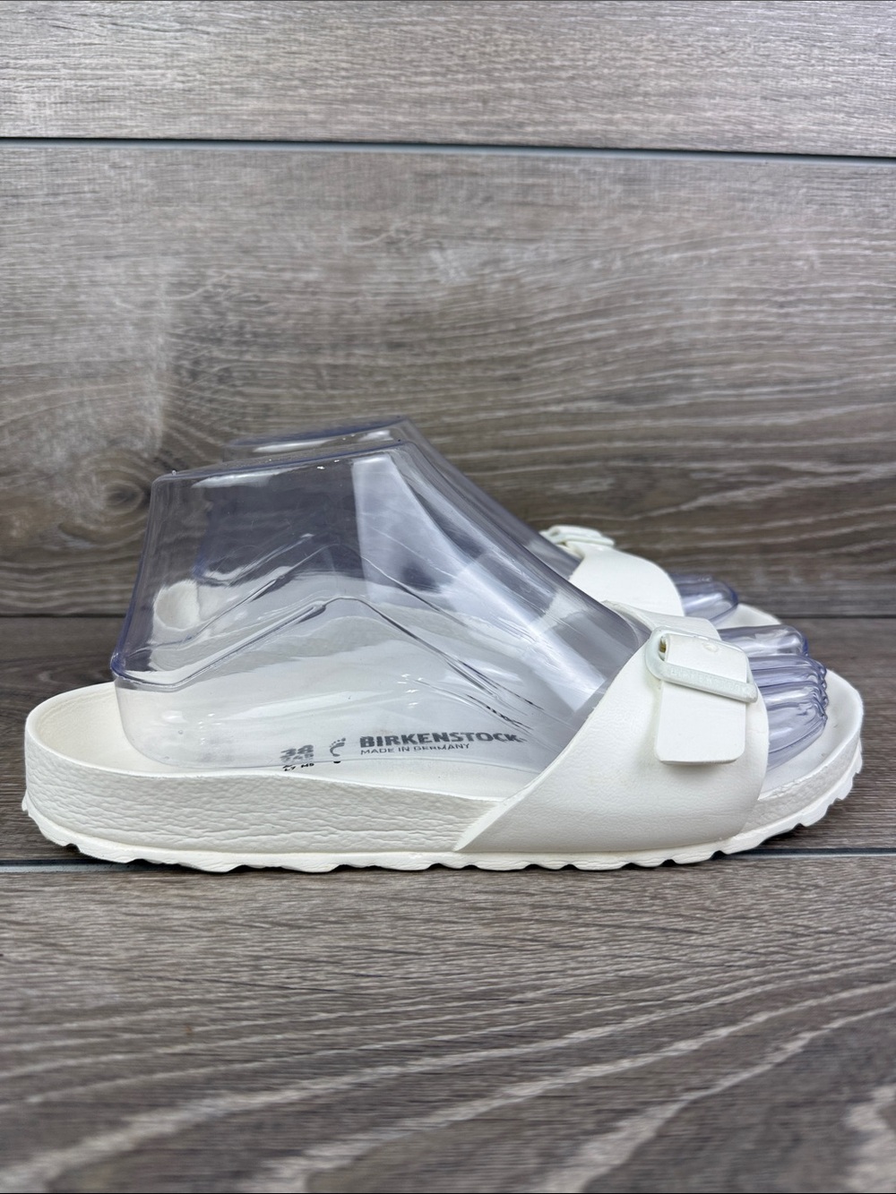 Birkenstock Madrid Eva Essentials White Rubber Women’s Sz 7/EU 38 Slide Sandals